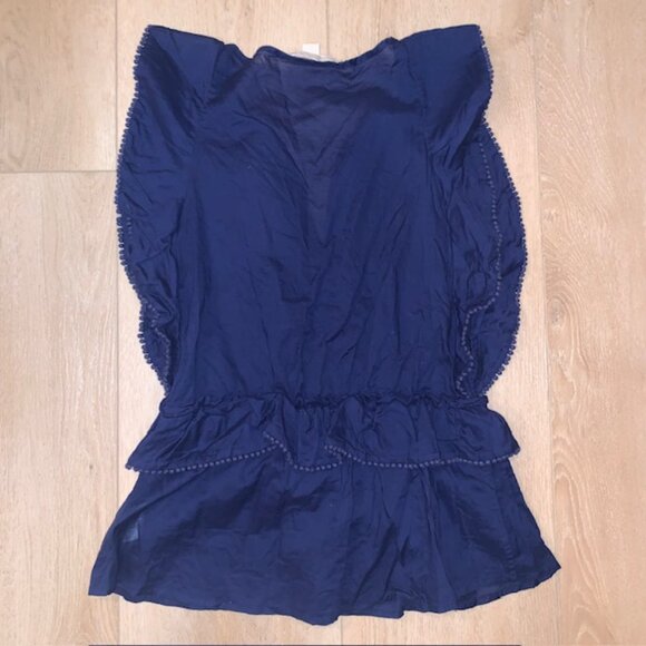 Michael Kors Navy Blue Sleeveless 100% Cotton Y2K style Top Size Small - Picture 5 of 11